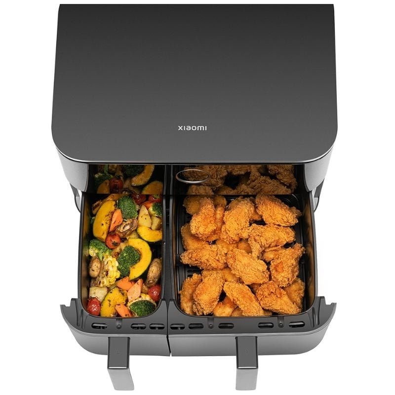 Fritadeira Smart Air Airfryer | Sem óleo Xiaomi Dual Zone Air Fryer 10L | Resistência Dupla 2700W| Capacidade 10L (6,5L + 3,5L)
