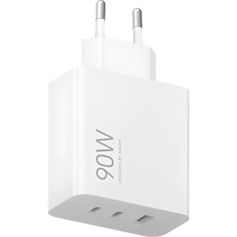 Carregador de Parede GaN Xiaomi 90W HyperCharge Power Adapter 2xUSB Tipo-C| 1xUSB| 90W
