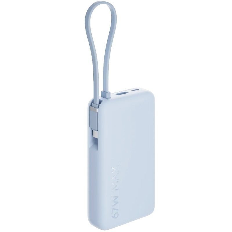 Powerbank 10000mAh Xiaomi 67W Power Bank Integrated Cable| 67W| Azul| Inclui Cabo USB Tipo-C