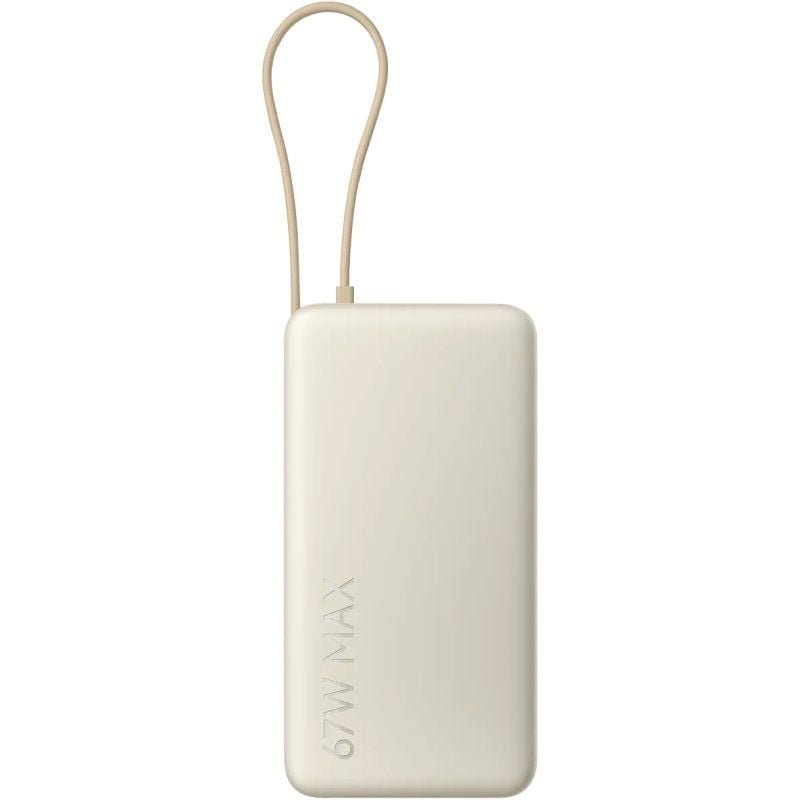 Powerbank 20000mAh Xiaomi 67W Power Bank Integrated Cable| 67W| Beige| Inclui Cabo USB Tipo-C