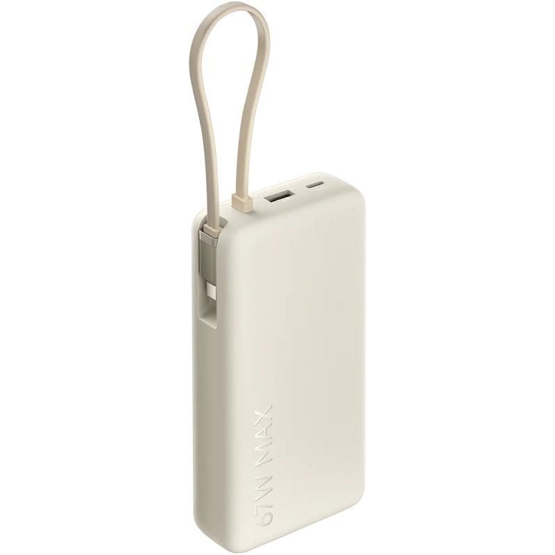 Powerbank 20000mAh Xiaomi 67W Power Bank Integrated Cable| 67W| Beige| Inclui Cabo USB Tipo-C