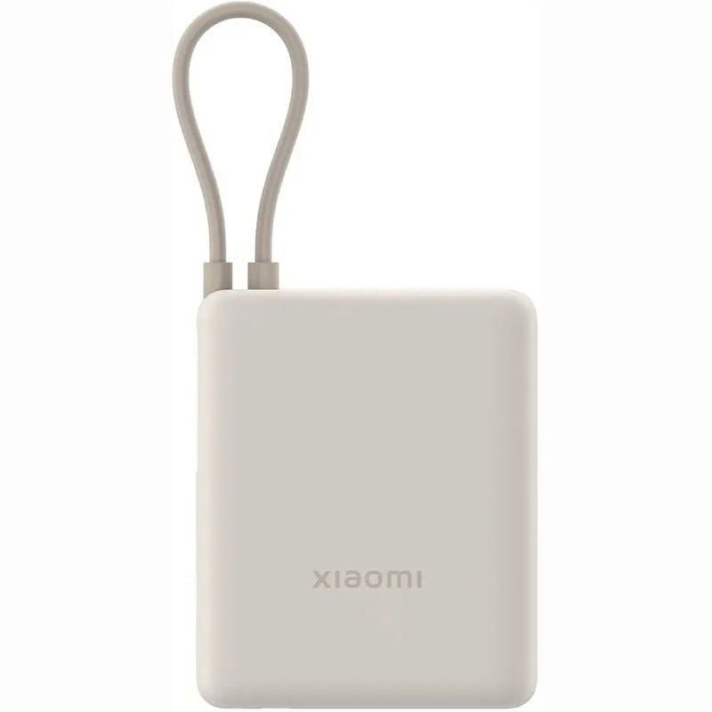 Powerbank 10000mAh Xiaomi 33W Power Bank Integrated Cable| 33W| Beige| Inclui Cabo USB Tipo-C
