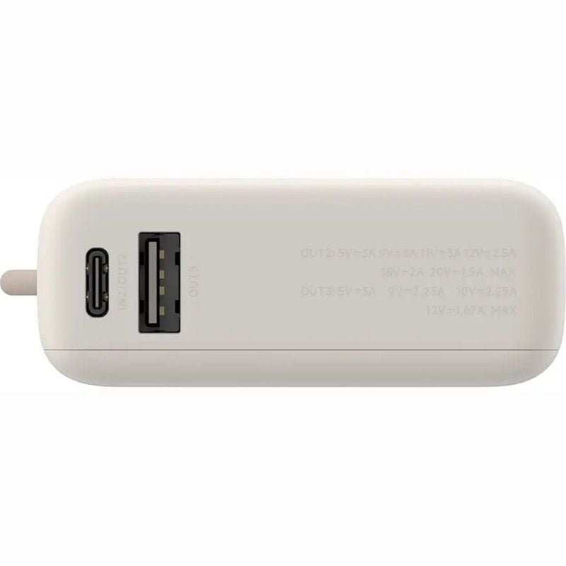 Powerbank 10000mAh Xiaomi 33W Power Bank Integrated Cable| 33W| Beige| Inclui Cabo USB Tipo-C