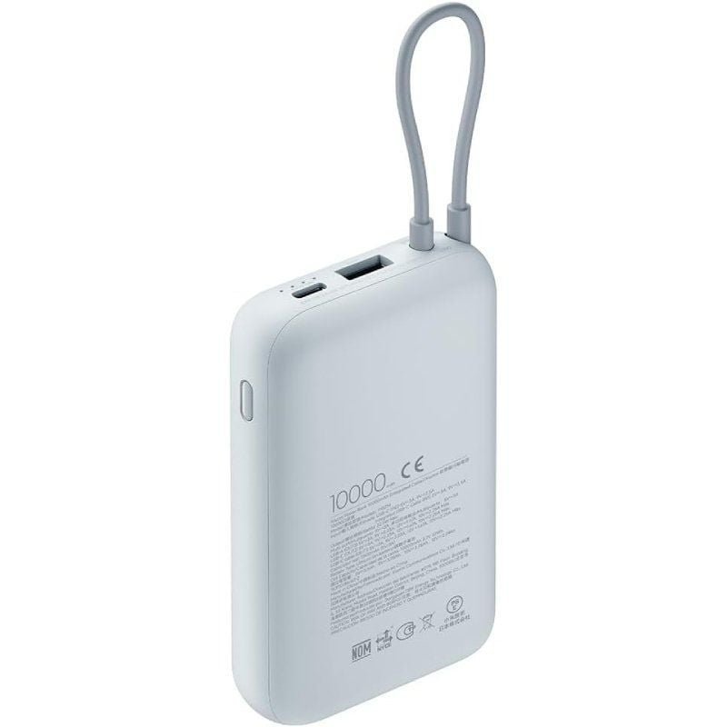 Powerbank 10000mAh Xiaomi Power Bank Integrated Cable| 22.5W| Azul| Inclui Cabo USB Tipo-C
