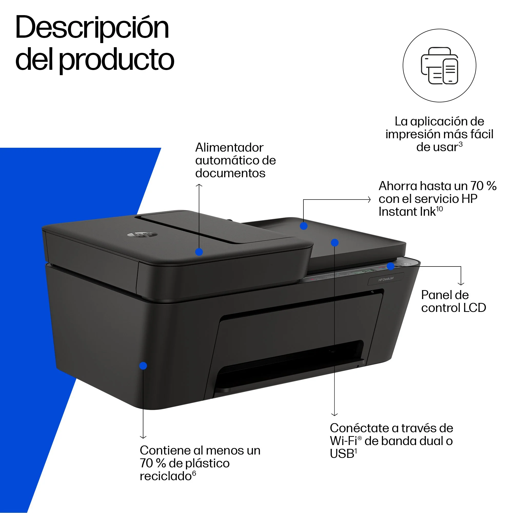 Impressora Multifuncional Preta HP Deskjet 4320 Wifi