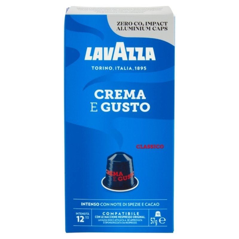 Cápsula Lavazza Crema e Gusto Clásico para máquinas de café Nespresso | Caixa de 10