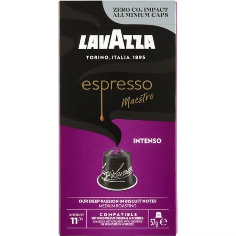 Cápsula Lavazza Espresso Maestro Intenso para máquinas de café Nespresso | Caixa de 10