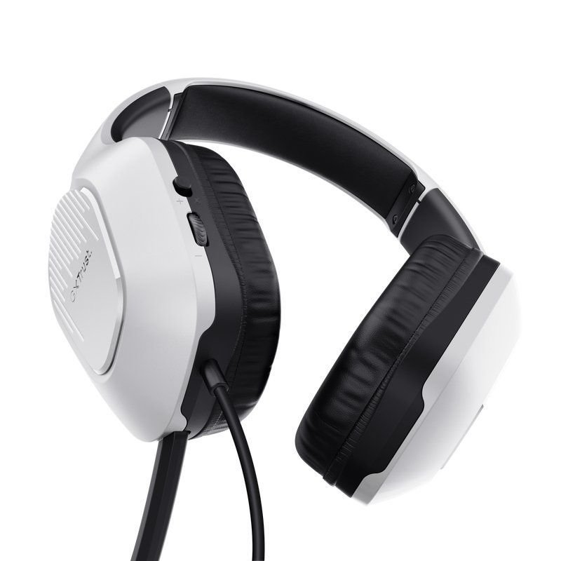 Trust Gaming GXT 415 Zirox PS5| Jacking 3.5| Fones de Ouvido Brancos para Jogos com Microfone