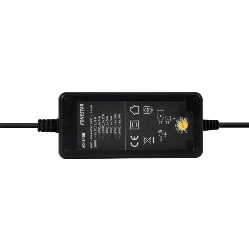 Carregador portátil Fonestar AD-2436| 36W| Manual| 7 Conectores| Voltagem 100-240V