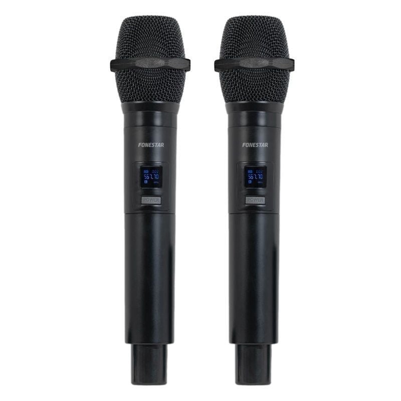 Dual portátil UHF FoneStar Sonair-2M Microfone sem fio| Inclui receptor