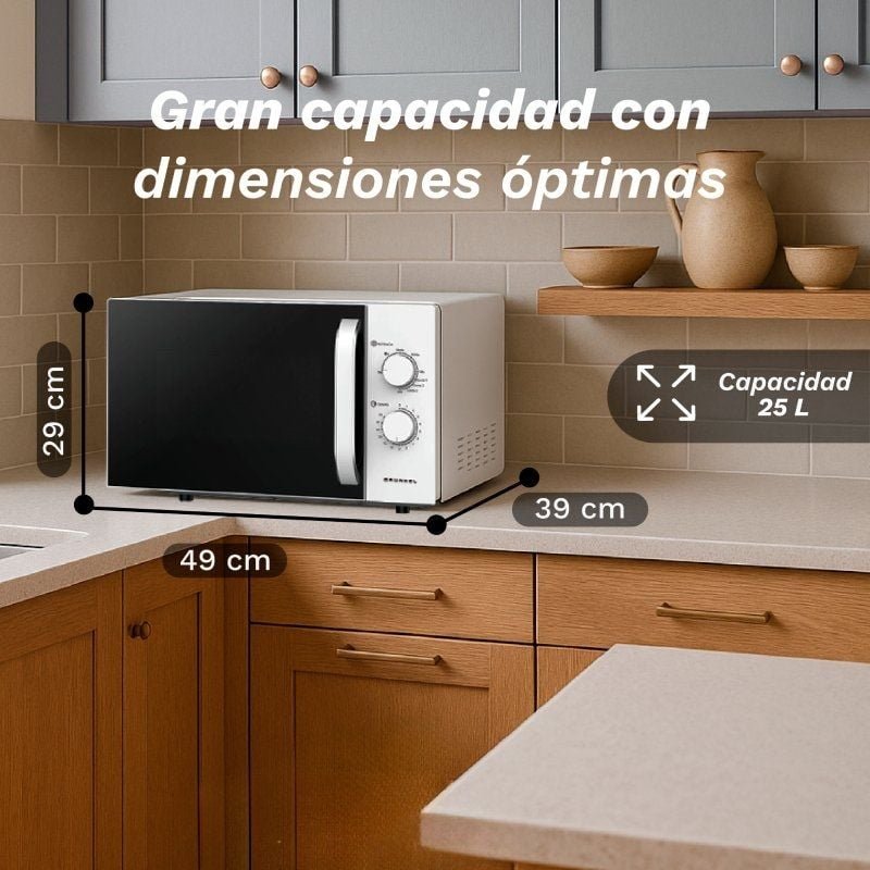 Microondas Grunkel MWG-25GRILL | 850W| Capacidade 25L| Função Grelhador | Branco