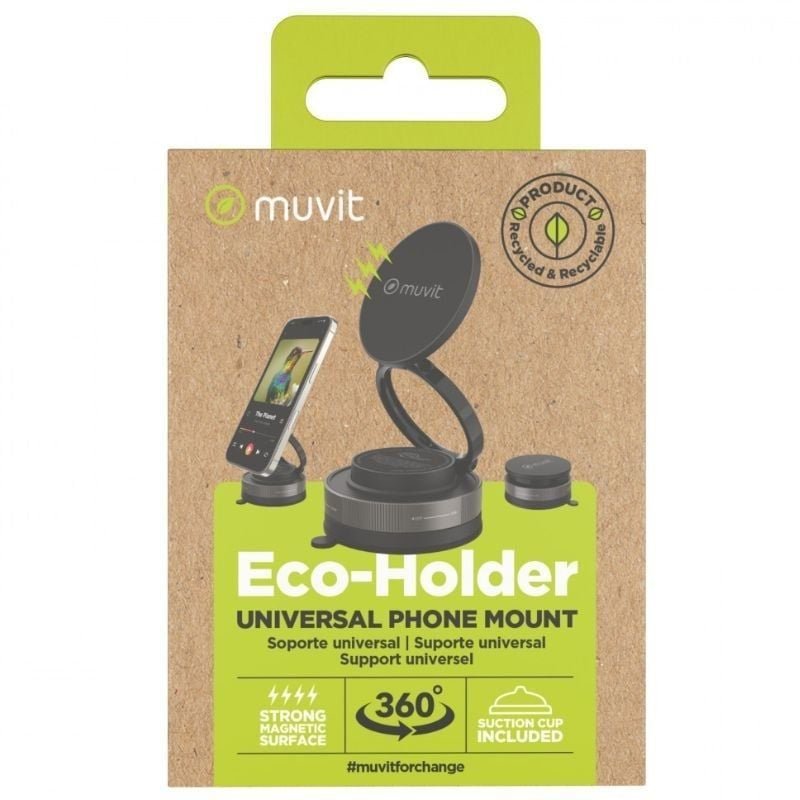 Suporte de smartphone para carro Muvit For Change MCCHL0035| Preto