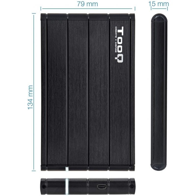 Caixa externa para disco rígido de 2,5" TOOQ TQE-2530B| USB 3.1