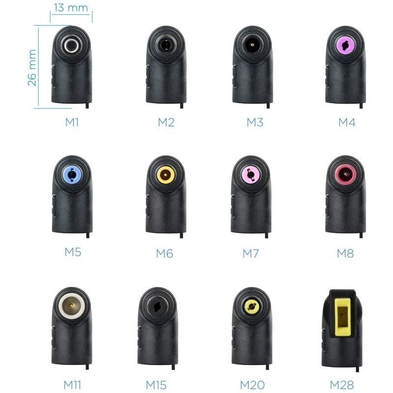 TooQ TQLC-90BS02AT Carregador de portátil| 90W| 2xUSB| Automático| 12 conectores| Tensão 12-20V