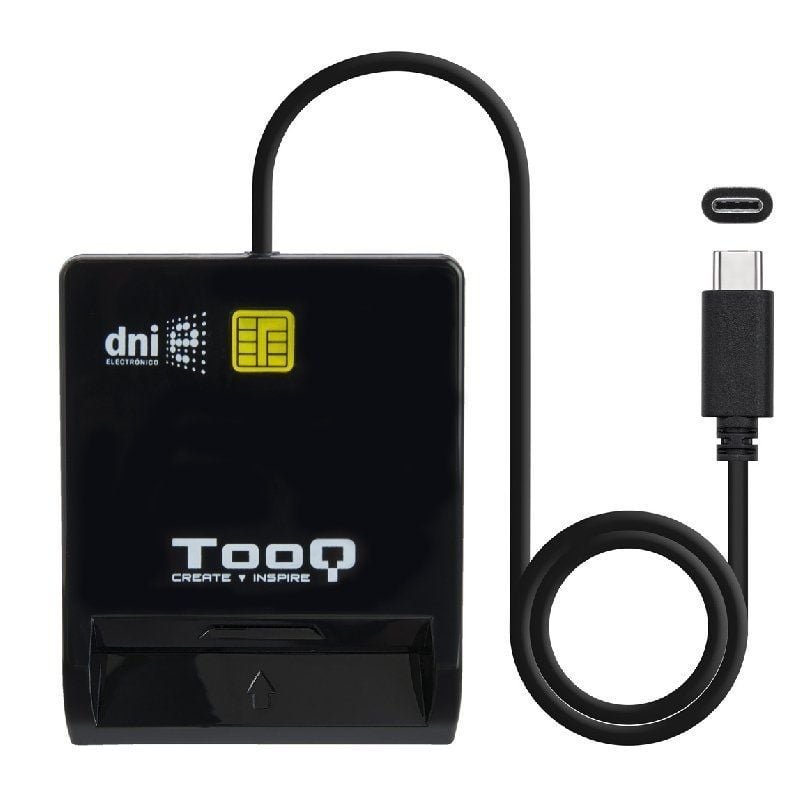 TOOQ TQR-211B Leitor DNI| USB tipo-c| Preto