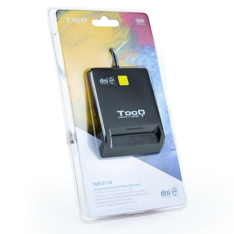 TOOQ TQR-211B Leitor DNI| USB tipo-c| Preto