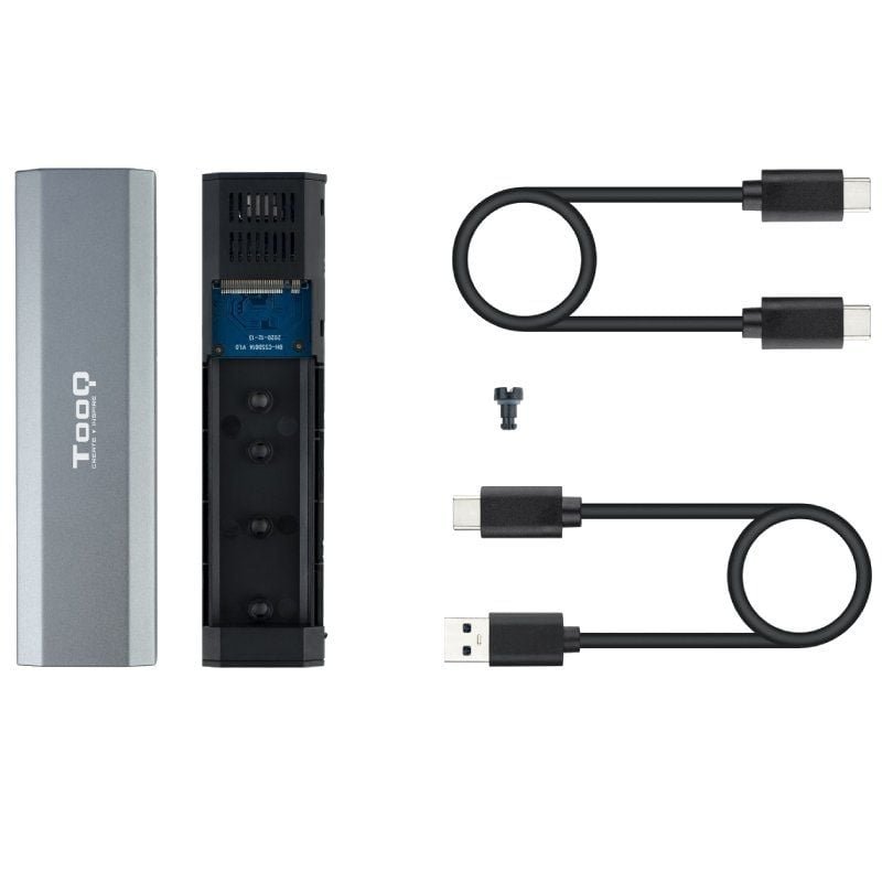 Caixa externa para SSD M.2 NVMe TooQ TQE-2223G| USB 3.2| sem parafusos