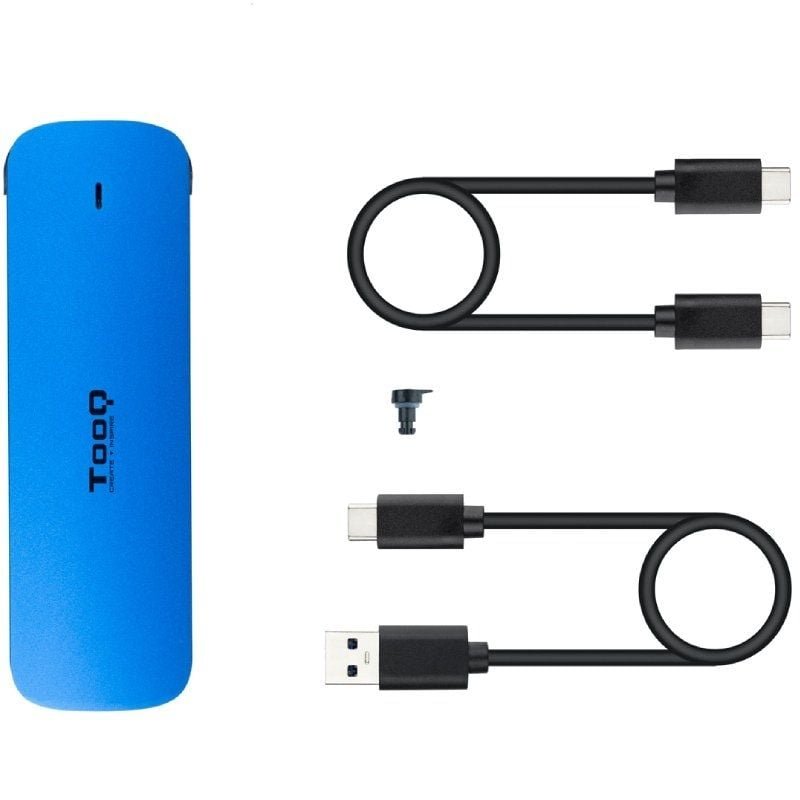 Caixa externa para SSD M.2 NVMe TooQ TQE-2201BL| USB 3.1 Gen1| sem parafusos
