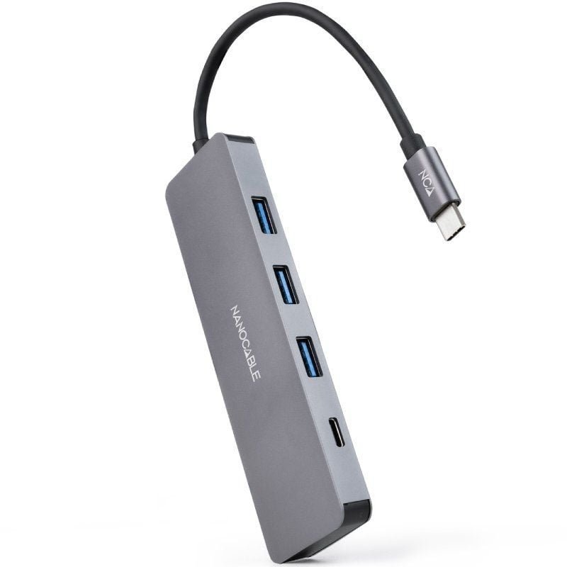 Hub USB Tipo-C Nanofio 10.16.4409| 3xUSB| 1xUSB Tipo-c| Cinzento