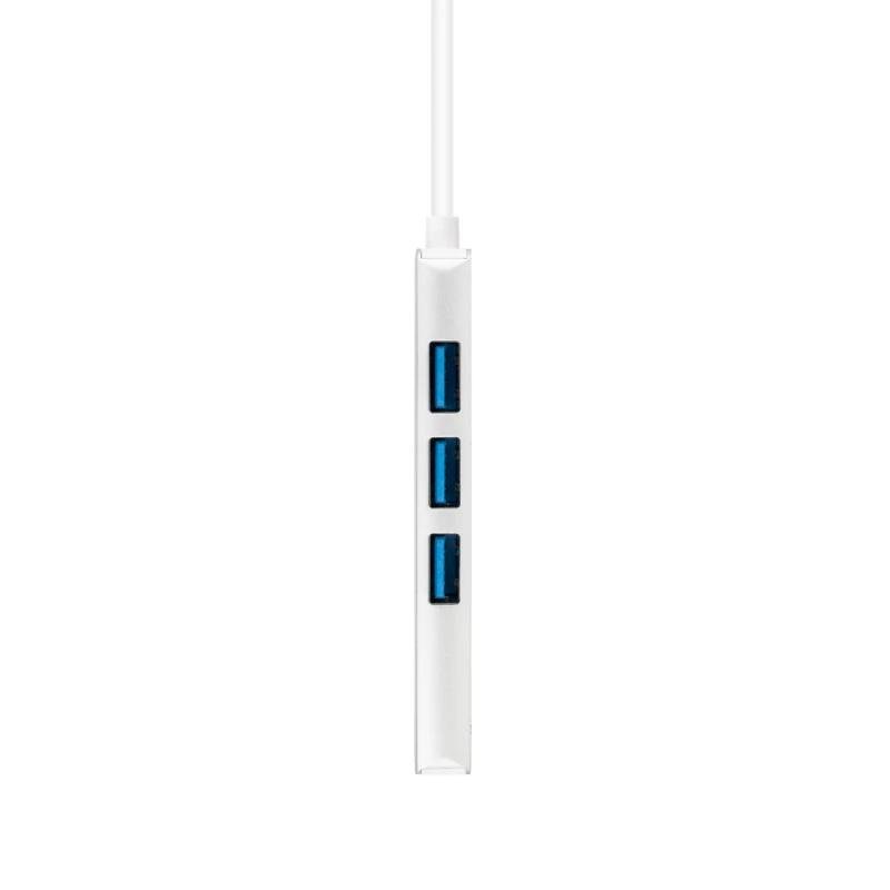 Nanowire Hub USB 3.0 4 x USB 3.0 10 cm. Cinzento