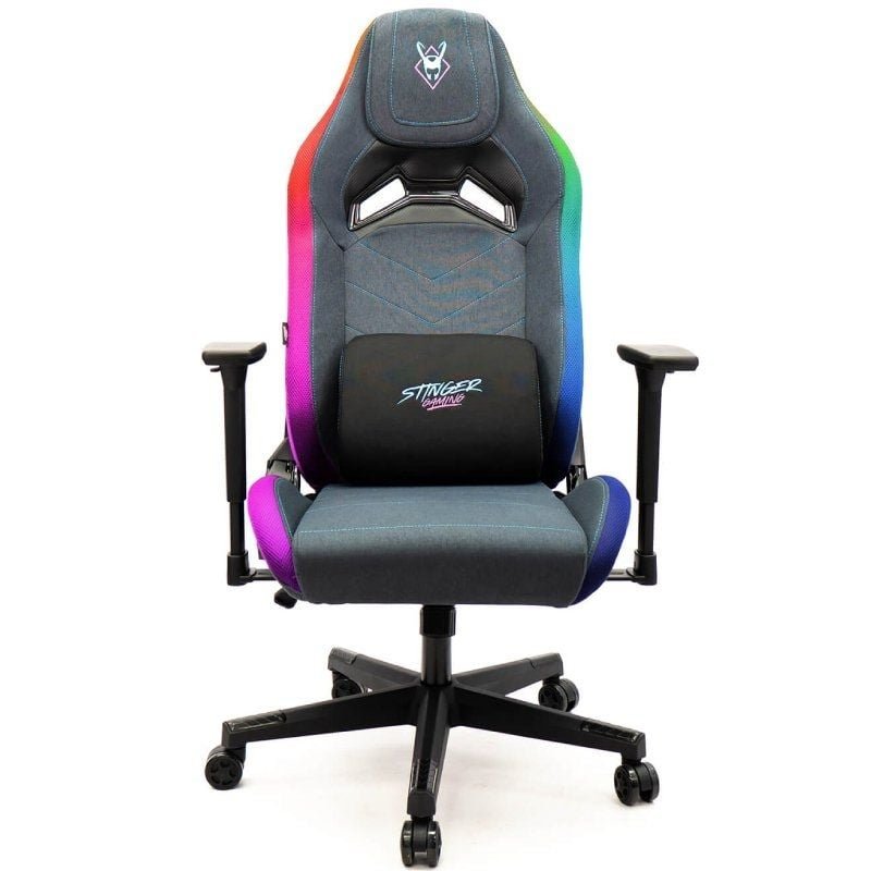 Cadeira Gaming Woxter Stinger Station Elite| Luzes LED| Azul e Rosa