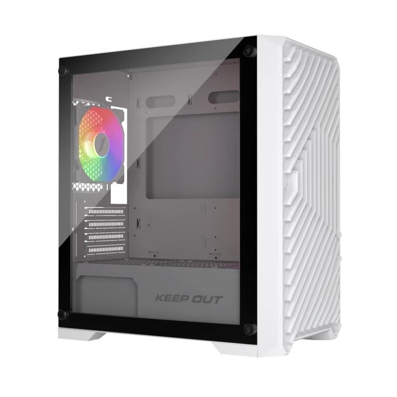 Manter a caixa M-ATX XC-220W 4Fans da caixa de comunicação USB3.0 Branco