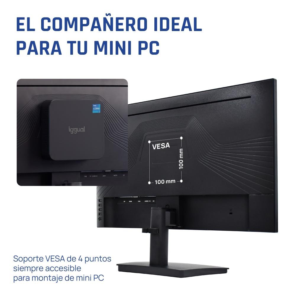 monitor igual 24" 120Hz 1ms mm VESA mini PC