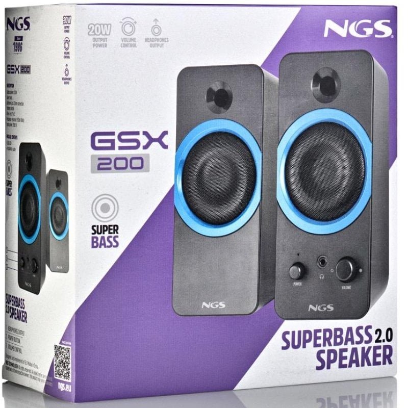 Alto-falantes NGS GSX-200 | 20W| 2.0