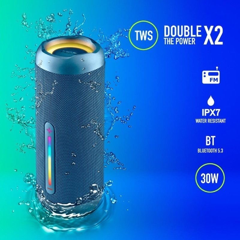 alto-falante bluetooth NGS Roller Fury 2| 30W| 2.0| Azul