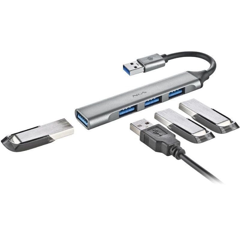 hub usb ngs ihub4 micro| 4xUSB| Cinzento