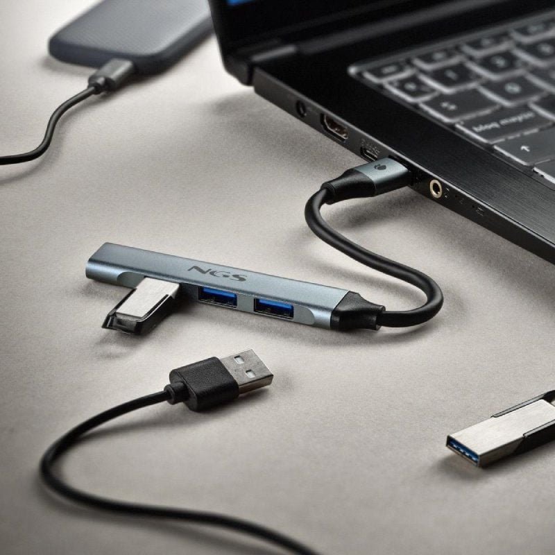 hub usb ngs ihub4 micro| 4xUSB| Cinzento