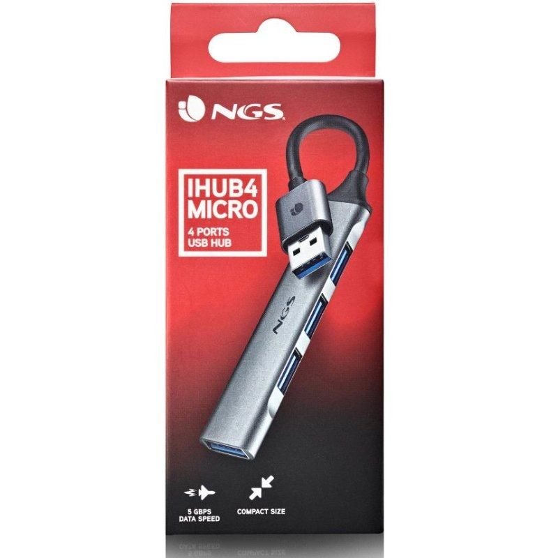 hub usb ngs ihub4 micro| 4xUSB| Cinzento