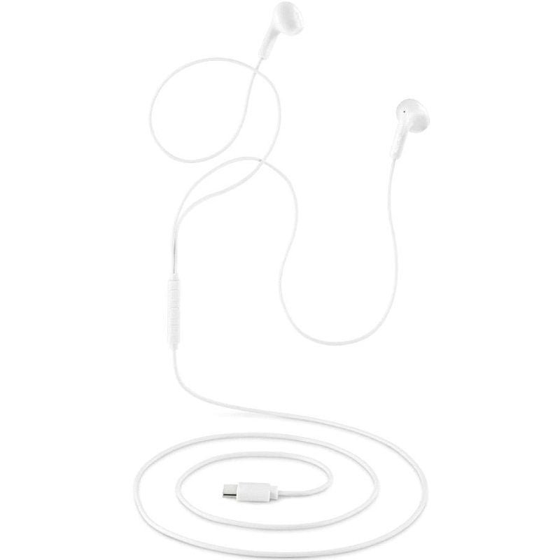 NGS Cross Glide Fones de ouvido | com microfone| USB tipo-c| brancos