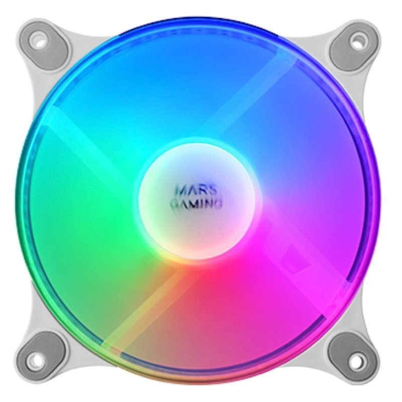 Pack 2 Ventiladores Mars Gaming MFDUOW| 12cm| FRGB| Brancos