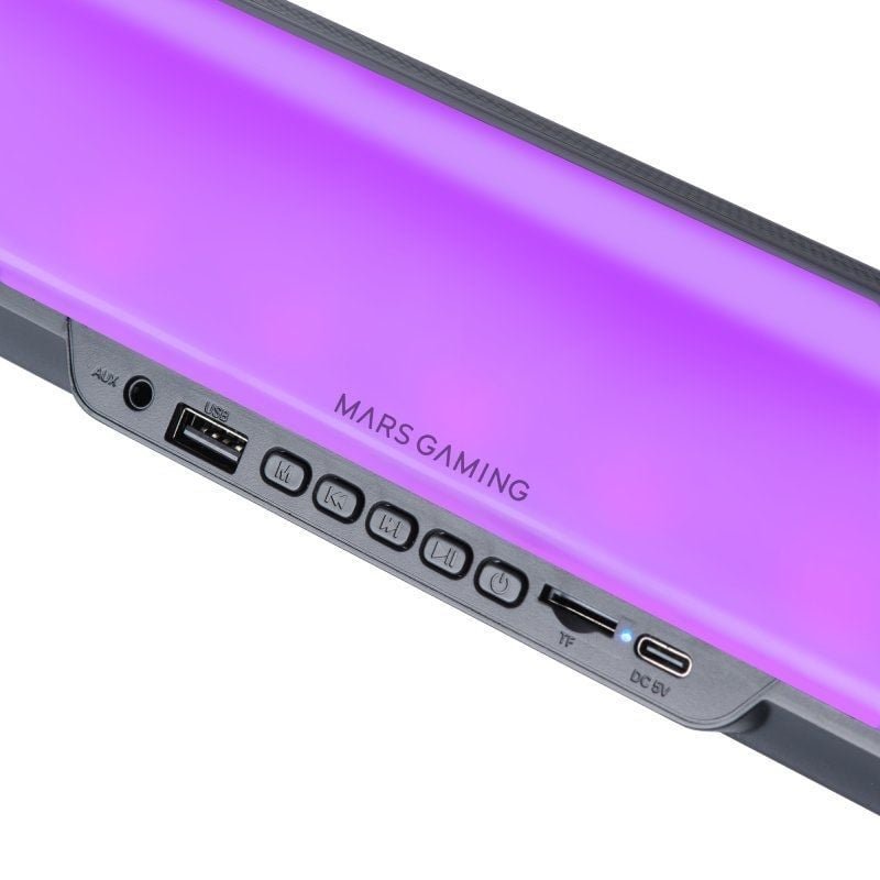 Barra de Som com Bluetooth Mars Gaming MSB-ORB Preta 2021W