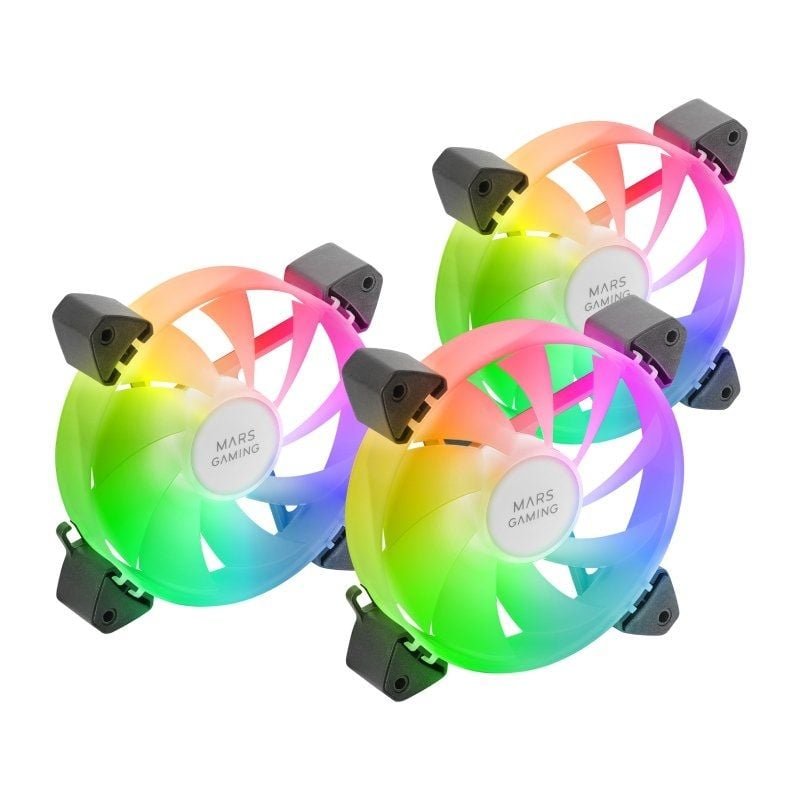 Pack 3 Ventiladores Mars Gaming MF-3A| 12cm| ARGB