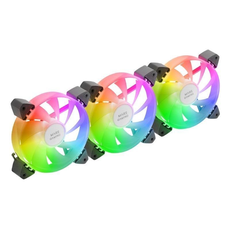 Pack 3 Ventiladores Mars Gaming MF-3A| 12cm| ARGB