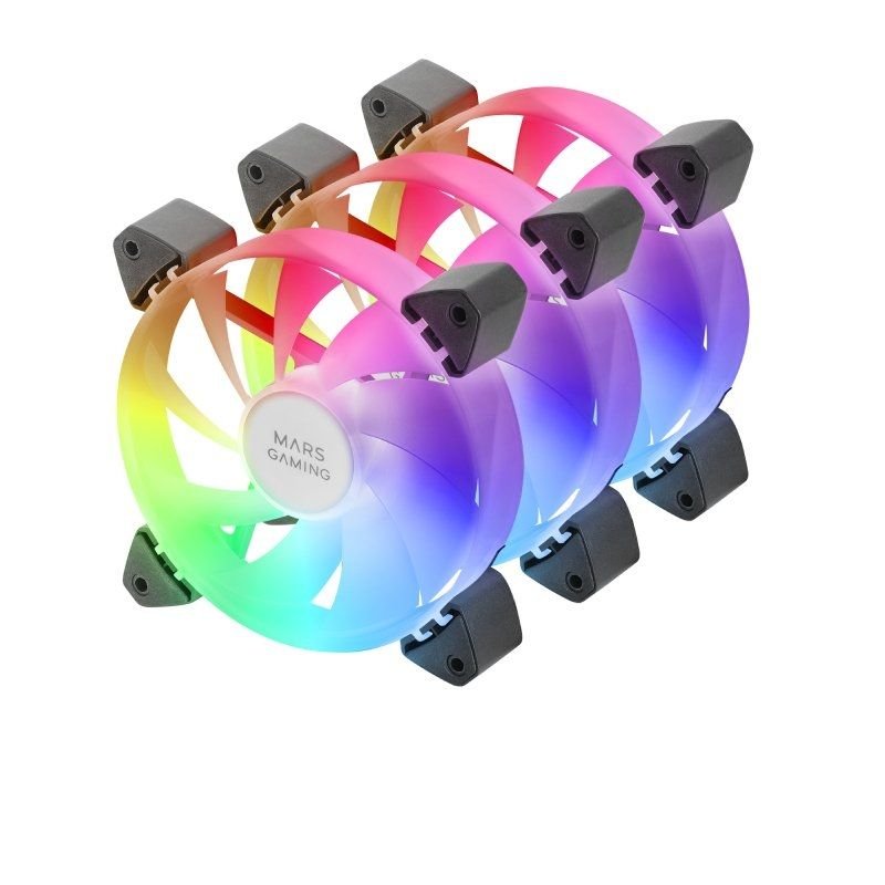 Pack 3 Ventiladores Mars Gaming MF-3A| 12cm| ARGB