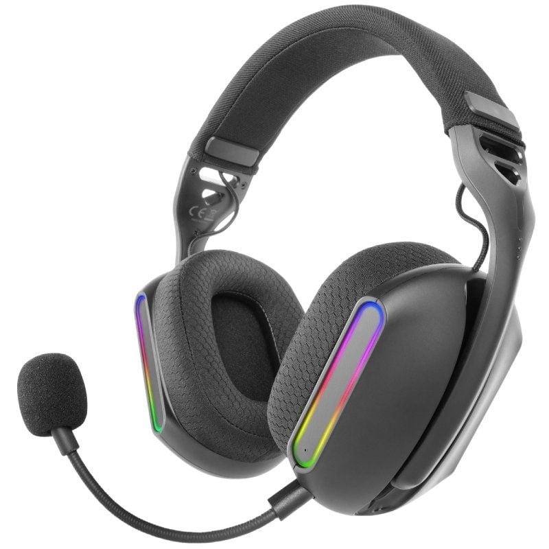 Fones de ouvido de jogos sem fio com microfone Mars GamingWPRO  Jack 3.5  Bluetooth MH  Pretos
