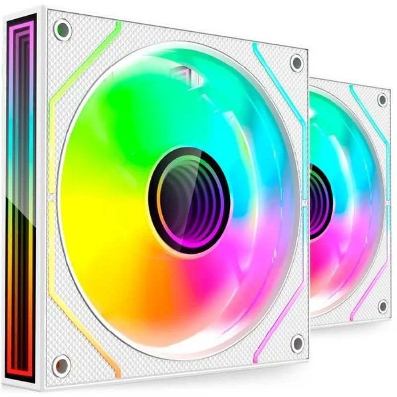 Pack 2 Ventiladores Mars Gaming MF-3DPROX2| 12cm| ARGB| Brancos