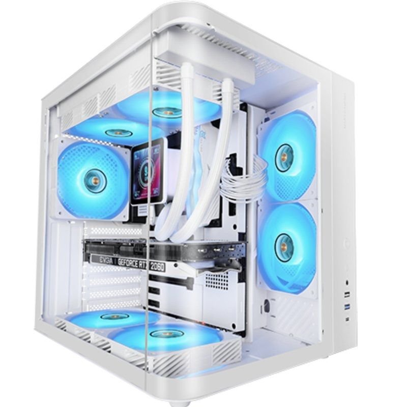 Caixa Gaming Semitorre Mars Gaming MC-CURV  Branca