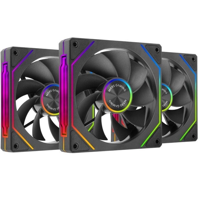 Pack 3 Ventiladores Invertidos Mars Gaming MF-LINKFINITYKIT2R| 12cm| ARGB