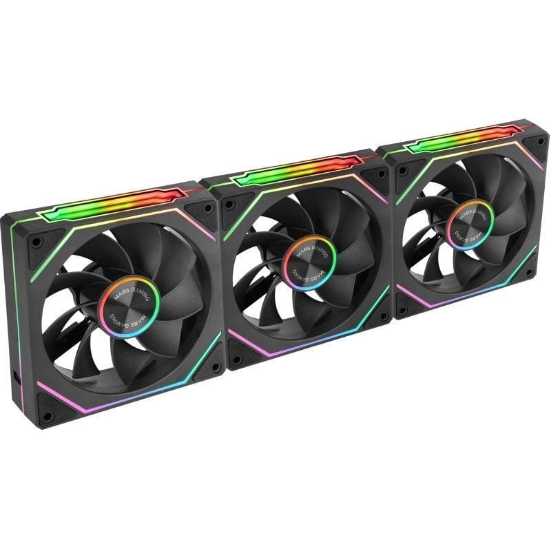 Pack 3 Ventiladores Invertidos Mars Gaming MF-LINKFINITYKIT2R| 12cm| ARGB