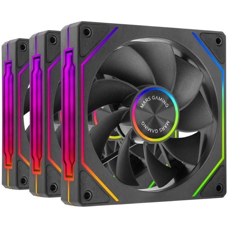 Pack 3 Ventiladores Invertidos Mars Gaming MF-LINKFINITYKIT2R| 12cm| ARGB