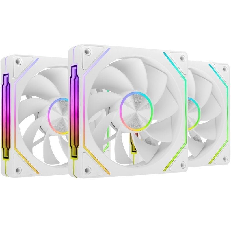 Pack 3 Ventiladores Invertidos Mars Gaming MF-LINKFINITYKIT2R| 12cm| ARGB| Brancos