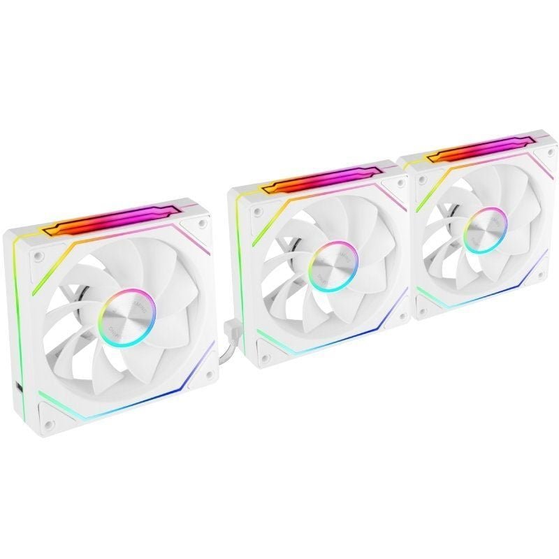 Pack 3 Ventiladores Invertidos Mars Gaming MF-LINKFINITYKIT2R| 12cm| ARGB| Brancos