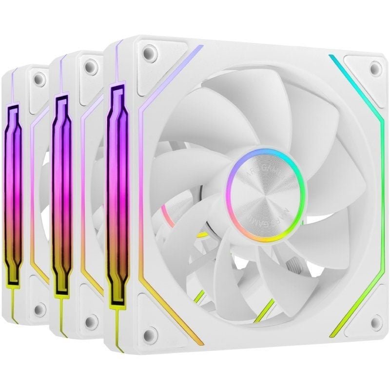 Pack 3 Ventiladores Invertidos Mars Gaming MF-LINKFINITYKIT2R| 12cm| ARGB| Brancos
