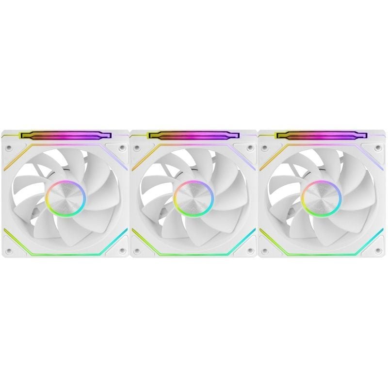 Pack 3 Ventiladores Invertidos Mars Gaming MF-LINKFINITYKIT2R| 12cm| ARGB| Brancos