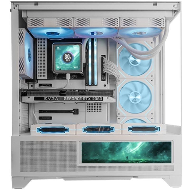 Caixa Gaming Semitorre Mars Gaming MC-LCDX| Branca
