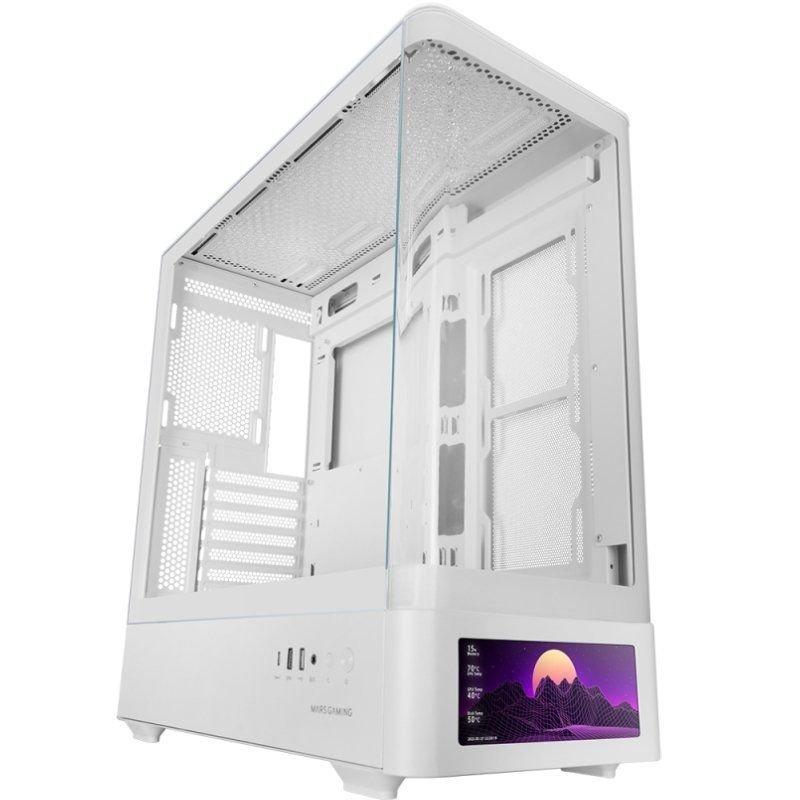 Caixa Gaming Semitorre Mars Gaming MC-LCDPRO| Branca
